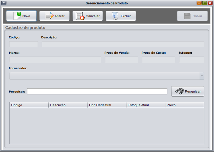 Gerenciamento de Produto